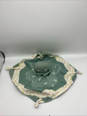 Cloud Island Turtle Lovey 13”Green Muslin